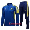 Juventus Champions League Training Huppari Suits 2022-23 Neljännes Zip Sininen Keltainen - Miesten
